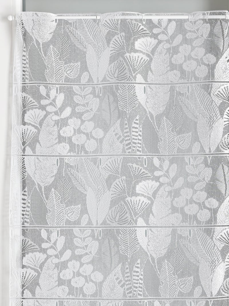 Estor modulable de malla con motivos de follaje Blanco - Kiabi