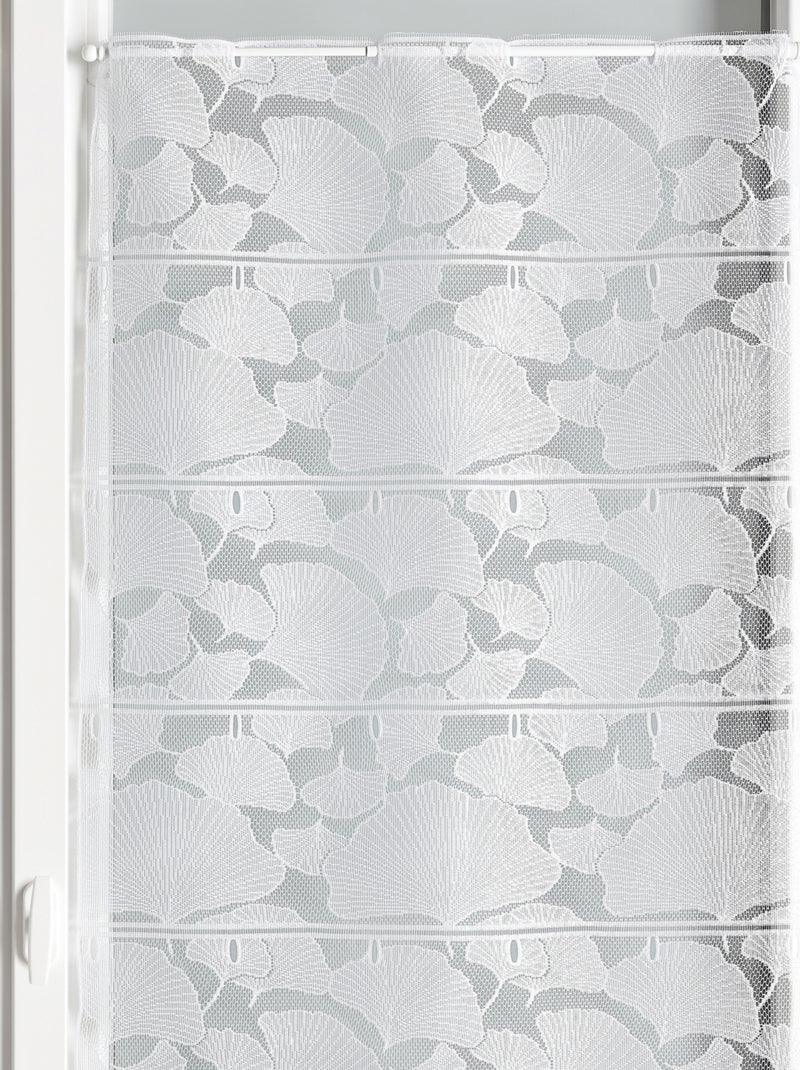 Estor modulable de malla con motivos de ginkgos Blanco - Kiabi