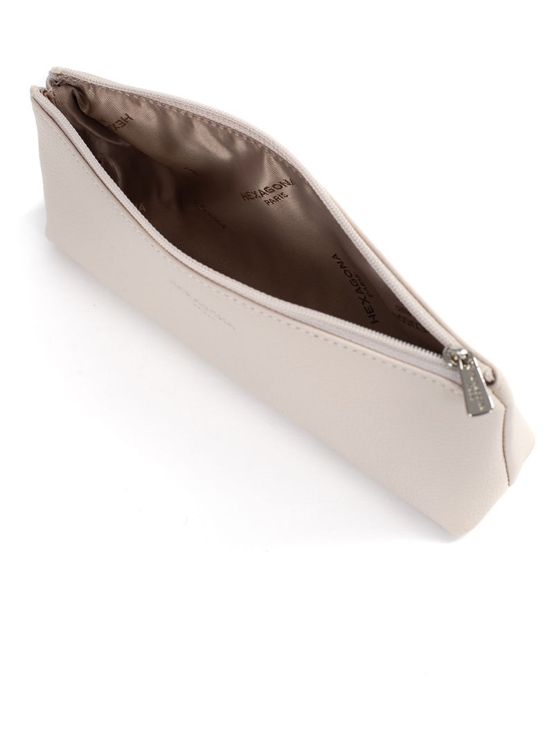 Estuche - cuero confort hexagona Marfil - Kiabi
