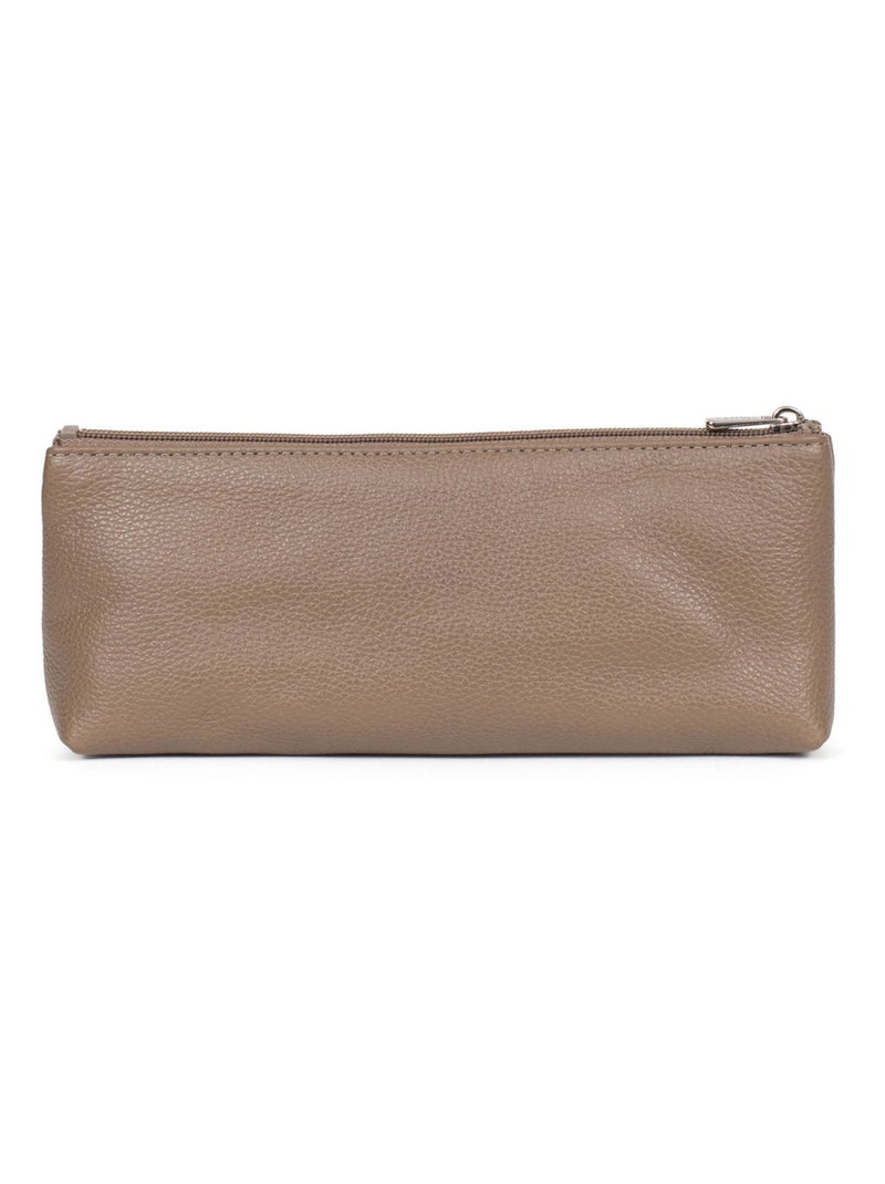 Estuche - cuero confort hexagona Marrón glaseado - Kiabi