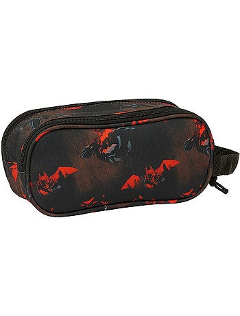 Estuche 2 compartimentos con cremallera batman estilo 3d 21 cm 1 l