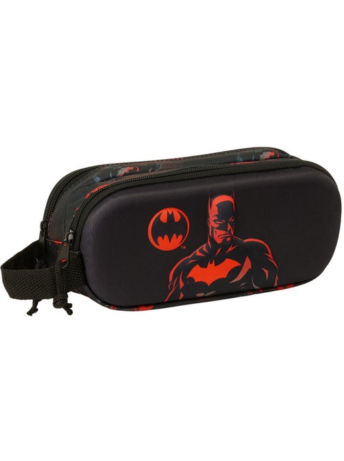 Estuche 2 compartimentos con cremallera batman estilo 3d 21 cm 1 l - Kiabi Estuche 2 compartimentos con cremallera batman estilo 3d 21 cm 1 l - Kiabi