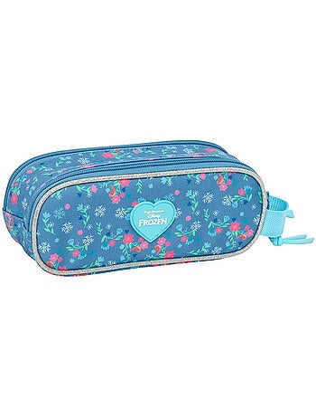 Estuche 2 compartimentos con cremallera frozen olaf 21 x 8 x 6 cm