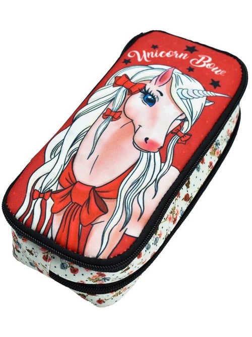 Estuche acolchado unicornio love 2 compartimentos 23 cm - Kiabi Estuche acolchado unicornio love 2 compartimentos 23 cm - Kiabi