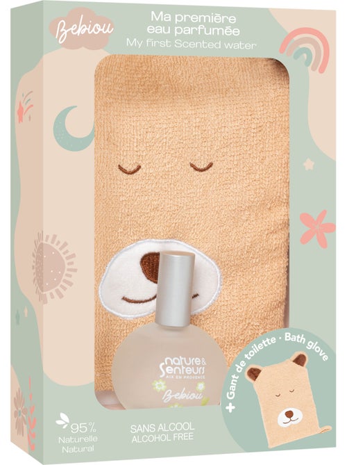Estuche agua de olor bebé mixto 50 ml sin alcohol con guante - Kiabi