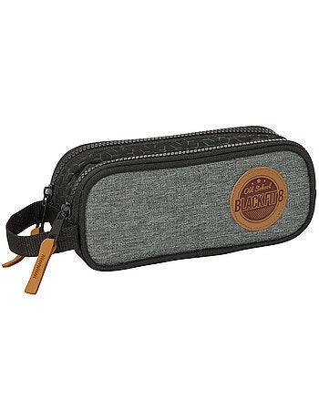 Estuche blackfit8 cmp de tejido reciclado 2 compartimentos