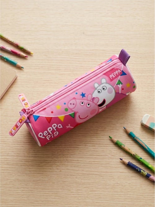 Estuche cilíndrico 21 cm en poliéster peppa pig - Kiabi