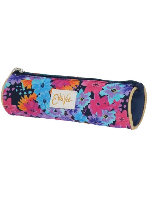 Estuche cilíndrico ettavee de tejido con estampado floral - Kiabi Estuche cilíndrico ettavee de tejido con estampado floral - Kiabi