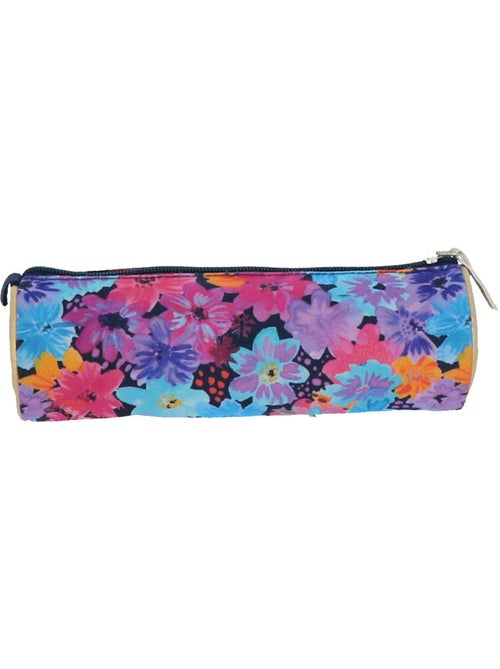 Estuche cilíndrico ettavee de tejido con estampado floral - Kiabi Estuche cilíndrico ettavee de tejido con estampado floral - Kiabi