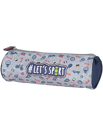 Estuche cilíndrico kip de tejido con deportes y banderas