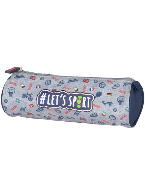 Estuche cilíndrico kip de tejido con deportes y banderas - Kiabi Estuche cilíndrico kip de tejido con deportes y banderas - Kiabi