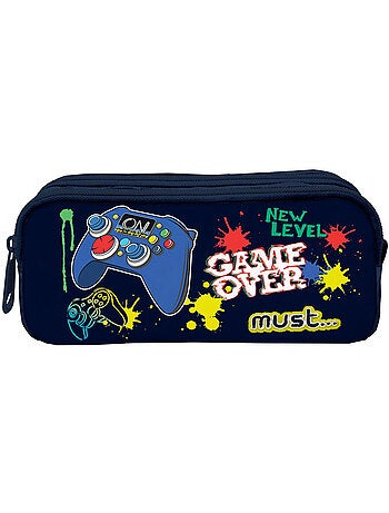 Estuche cmp motivo videojuego game over de tejido 2 compartimentos