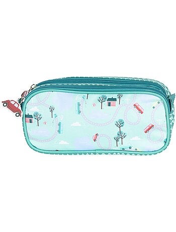 Estuche cmp rectangular 22 cm – 2 compartimentos con cremallera – cmp