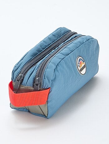 Estuche color block doble compartimento