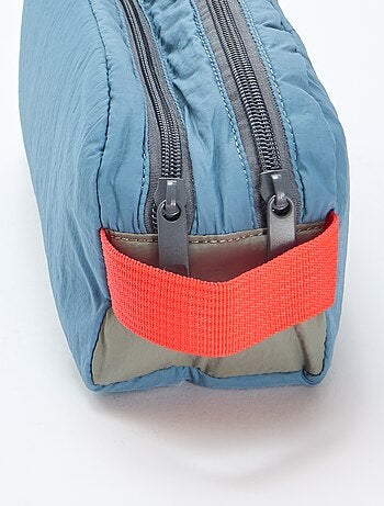 Estuche color block doble compartimento
