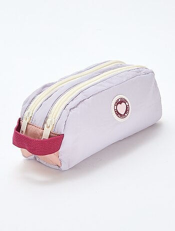 Estuche color block doble compartimento