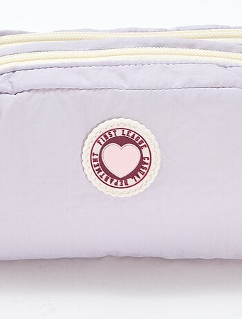 Estuche color block doble compartimento