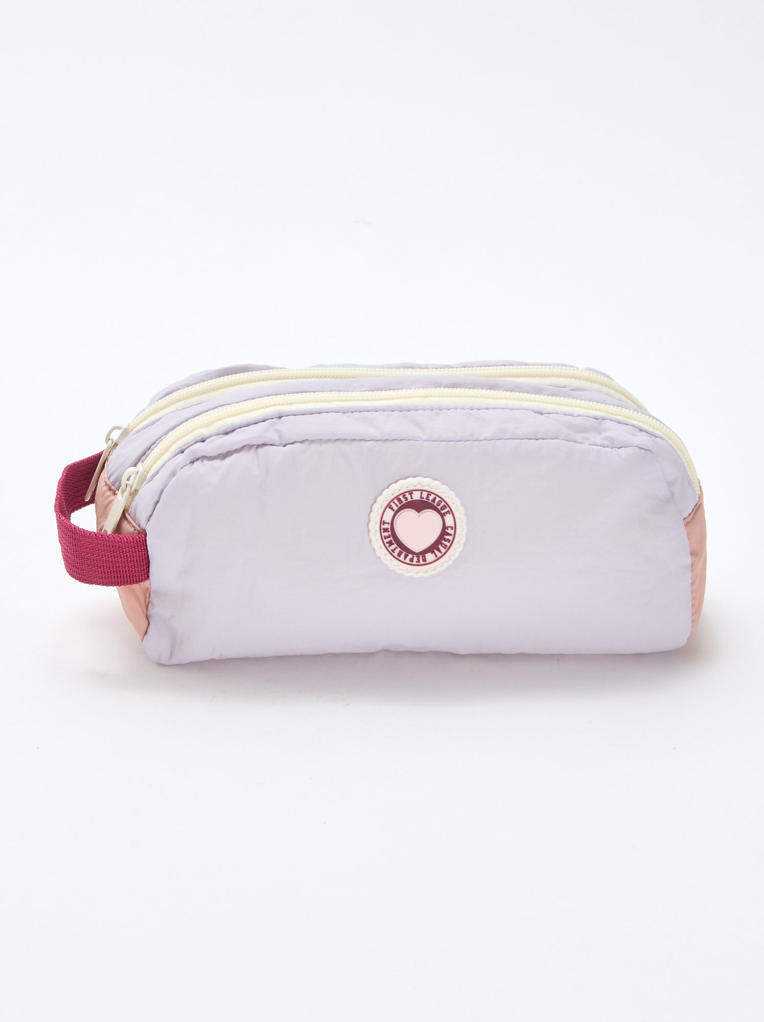 Estuche color block doble compartimento