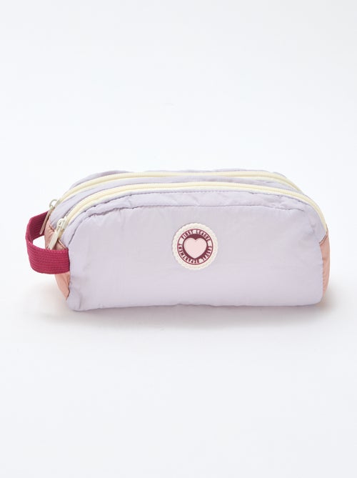 Estuche color block doble compartimento - Kiabi
