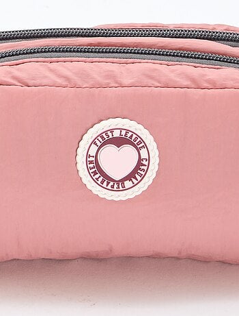 Estuche color block doble compartimento