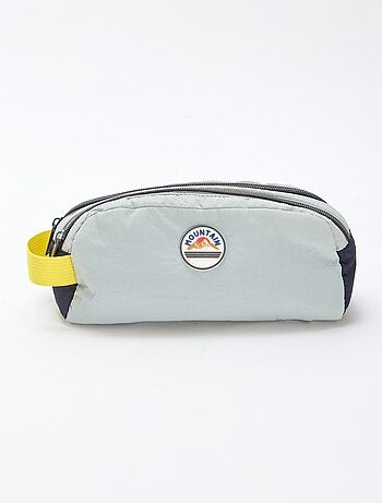 Estuche color block doble compartimento