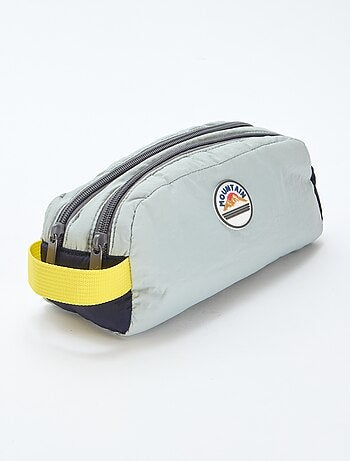 Estuche color block doble compartimento