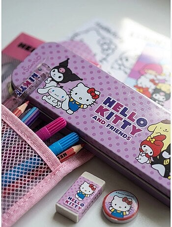 Estuche completo Hello Kitty con lápices y regla