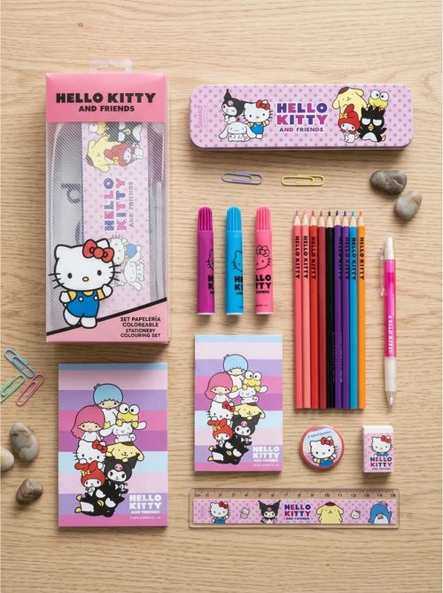Estuche completo Hello Kitty con lápices y regla - Kiabi