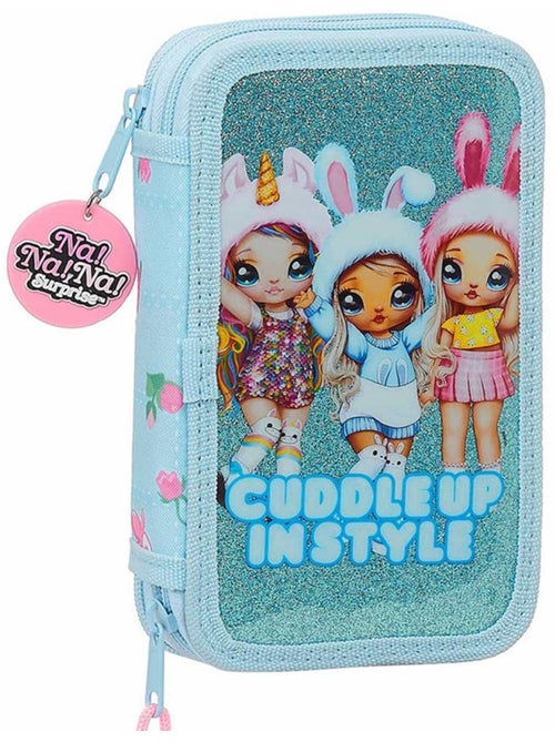 Estuche con cremallera 2 compartimentos 19 cm 'na! Na! Na!' - Kiabi