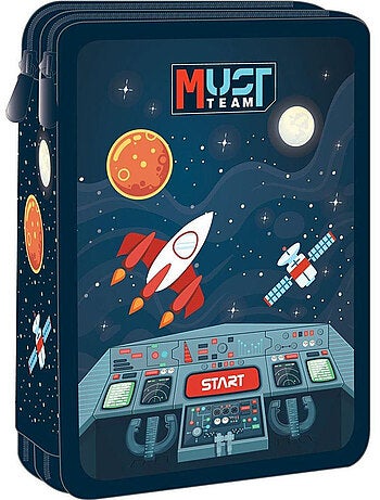 Estuche con cremallera 2 compartimentos espacio 21 cm – cmp