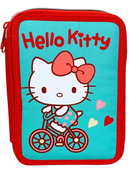 Estuche con cremallera 2 compartimentos 'hello kitty' bicicleta 20 cm - Kiabi Estuche con cremallera 2 compartimentos 'hello kitty' bicicleta 20 cm - Kiabi