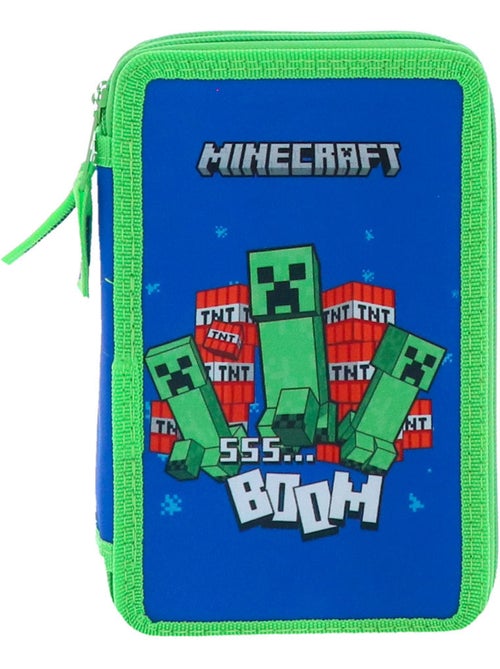 Estuche con cremallera 3 compartimentos minecraft creeper boom 20 cm - Kiabi Estuche con cremallera 3 compartimentos minecraft creeper boom 20 cm - Kiabi