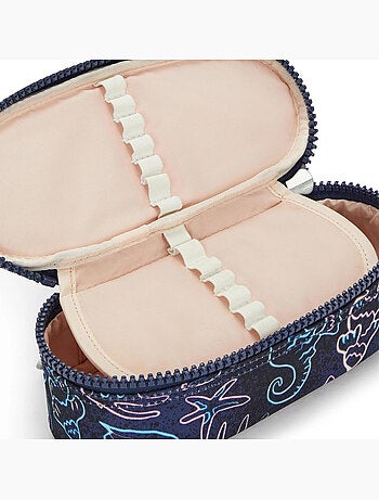 Estuche con cremallera de nailon duobox kipling con 14 portabolígrafos