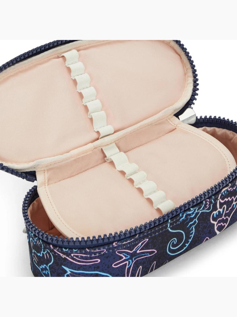 Estuche con cremallera de nailon duobox kipling con 14 portabolígrafos Azul Rosa - Kiabi