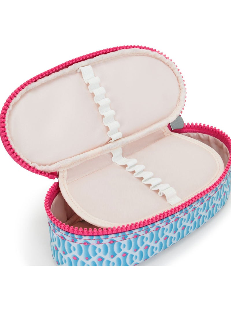 Estuche con cremallera de nailon duobox kipling con 14 portabolígrafos Azul Rosa - Kiabi