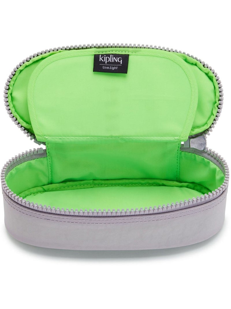 Estuche con cremallera de nailon duobox kipling con 14 portabolígrafos Gris verde - Kiabi