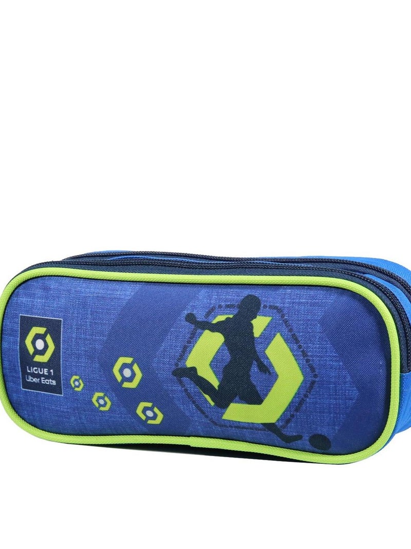 Estuche con cremallera 'ligue 1' – 2 compartimentos rectangular 23 cm - bagtrotter Azul - Kiabi