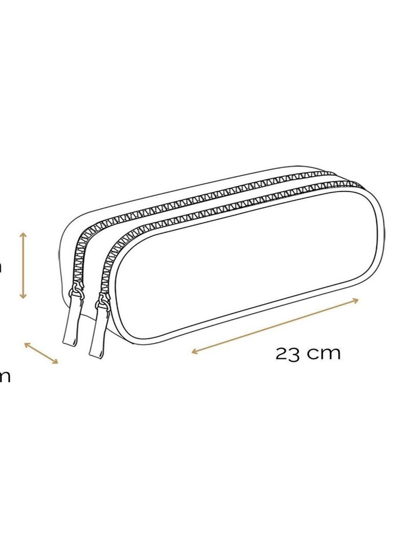 Estuche con cremallera 'ligue 1' – 2 compartimentos rectangular 23 cm - bagtrotter Azul - Kiabi