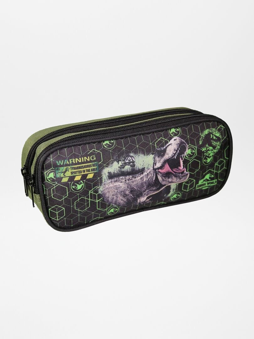 Estuche con doble compartimento 'Jurassic' VERDE - Kiabi