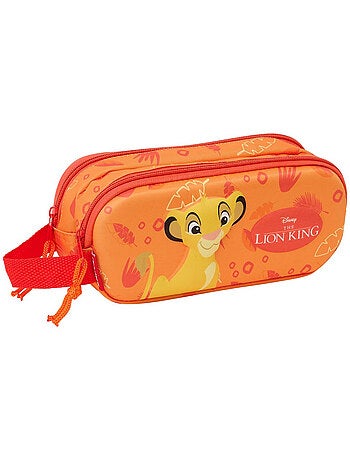 Estuche con doble cremallera 3d 'el rey león' simba – 21 x 8 x 6 cm disney
