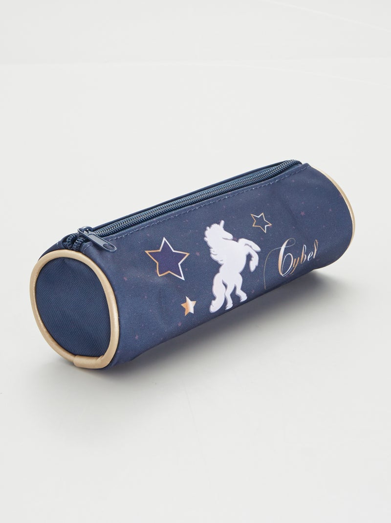 Estuche con estampado delantero azul - Kiabi