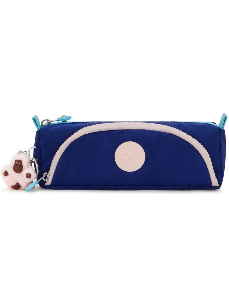 Estuche cute kipling 22 cm tejido texturizado 2 compartimentos con cremallera Azul marino - Kiabi