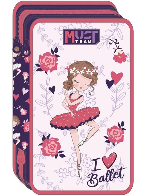 Estuche de 3 compartimentos con triple cremallera i love ballet – must diakakis - Kiabi Estuche de 3 compartimentos con triple cremallera i love ballet – must diakakis - Kiabi