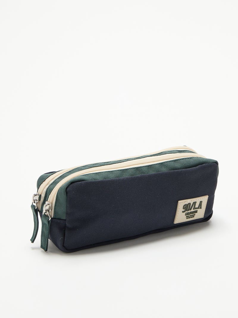 Estuche de doble compartimento Azul - Kiabi