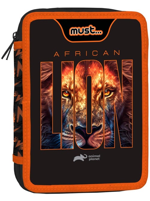 Estuche de doble compartimento de tejido estampado animal planet diakakis - Kiabi Estuche de doble compartimento de tejido estampado animal planet diakakis - Kiabi