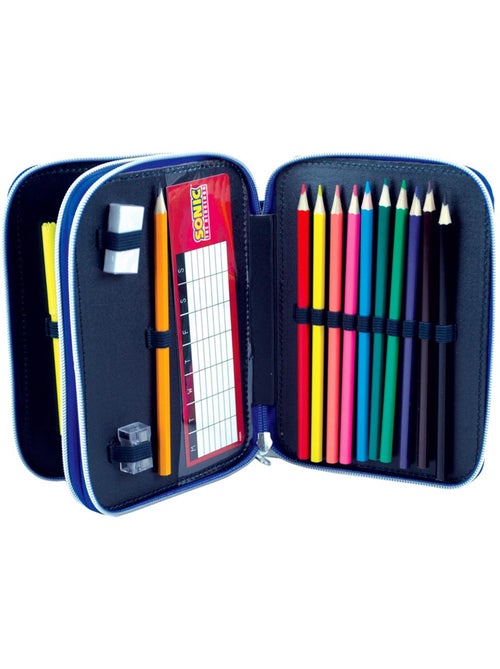 Estuche de lápices sonic 20 cm 2 compartimentos con cremallera y accesorios - Kiabi Estuche de lápices sonic 20 cm 2 compartimentos con cremallera y accesorios - Kiabi