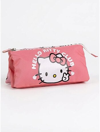 Estuche de transporte 3 compartimentos hello kitty sanrio