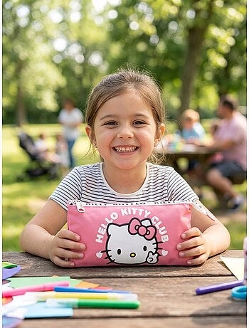 Estuche de transporte 3 compartimentos hello kitty sanrio