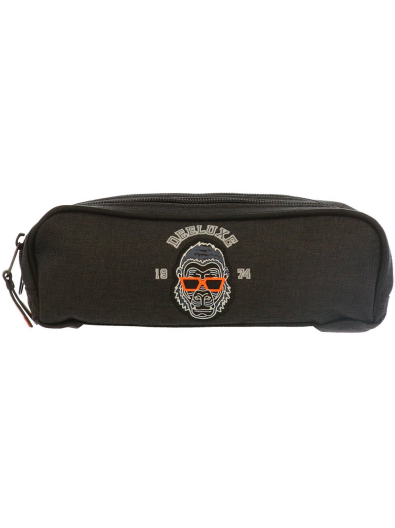Estuche deluxe de lona - 2 compartimentos Negro - Kiabi
