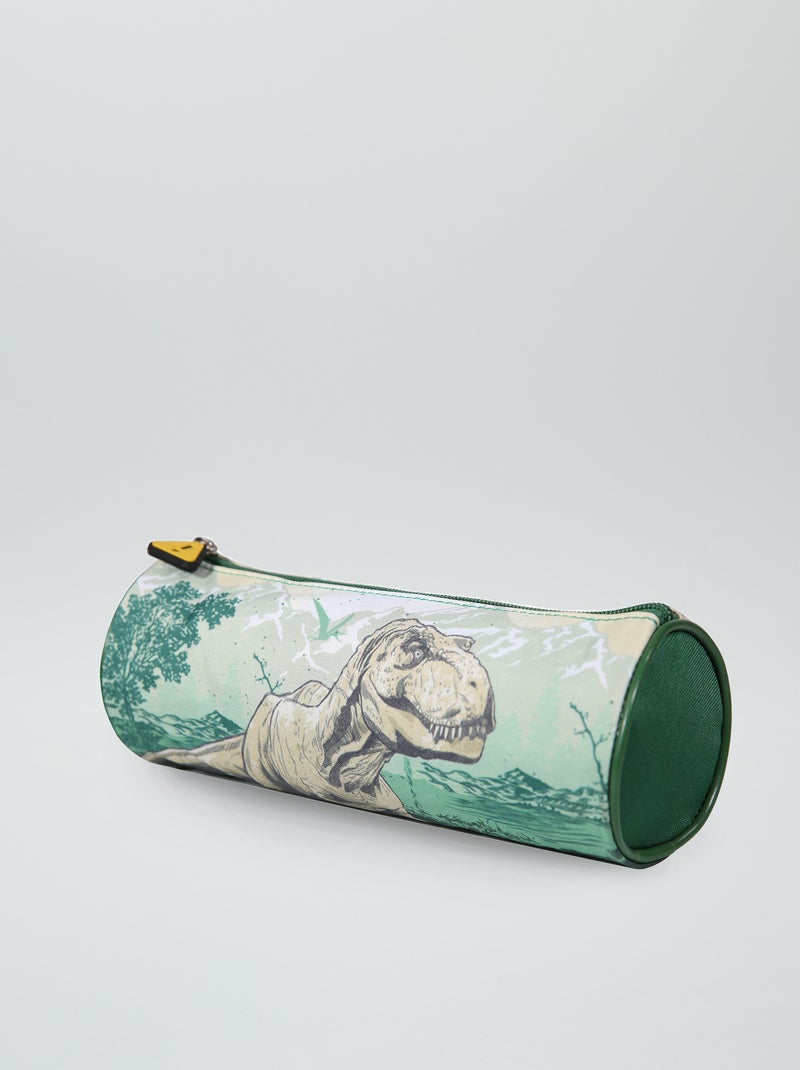 Estuche 'dinosaurio' de tela verde - Kiabi